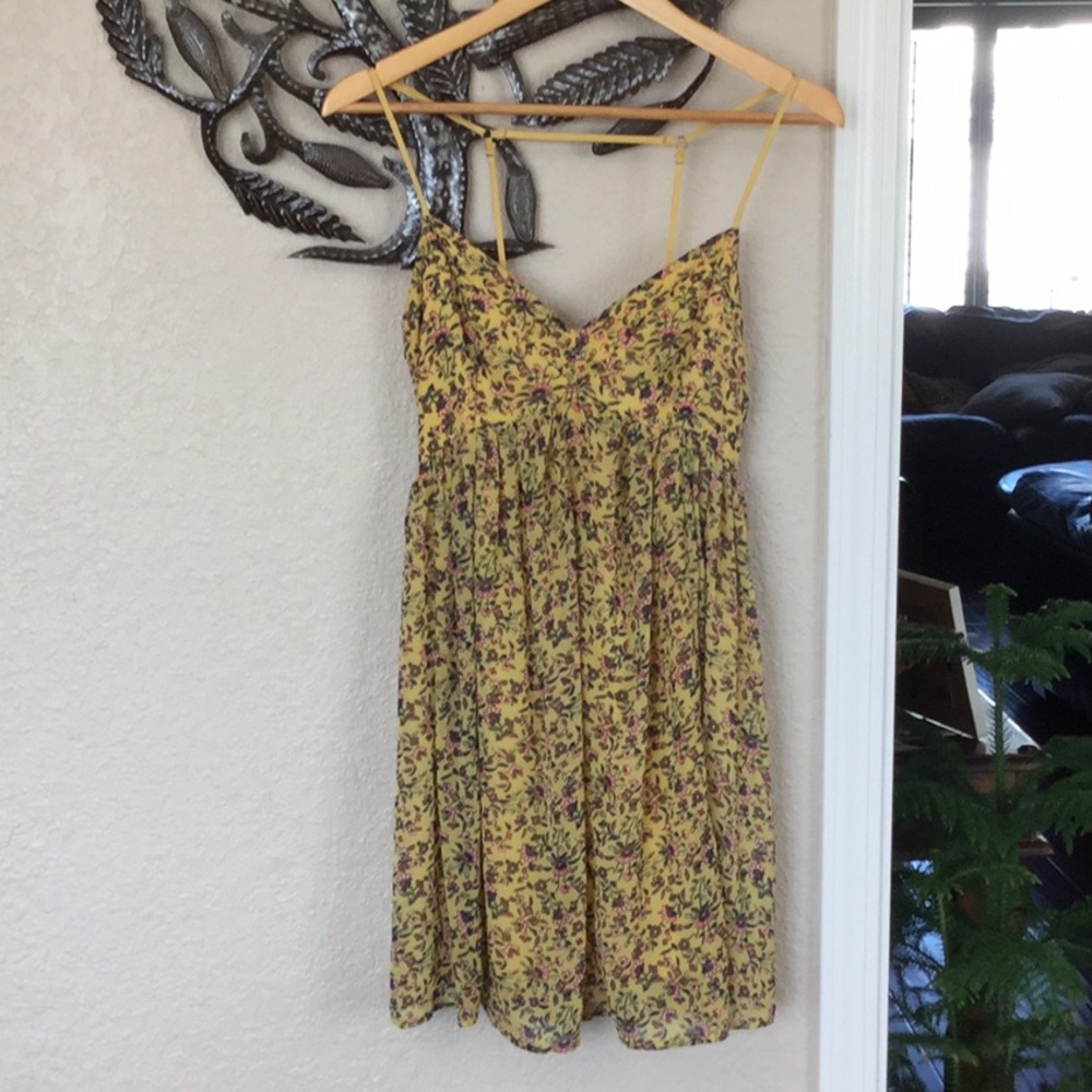 Hollister floral babydoll chiffon dress